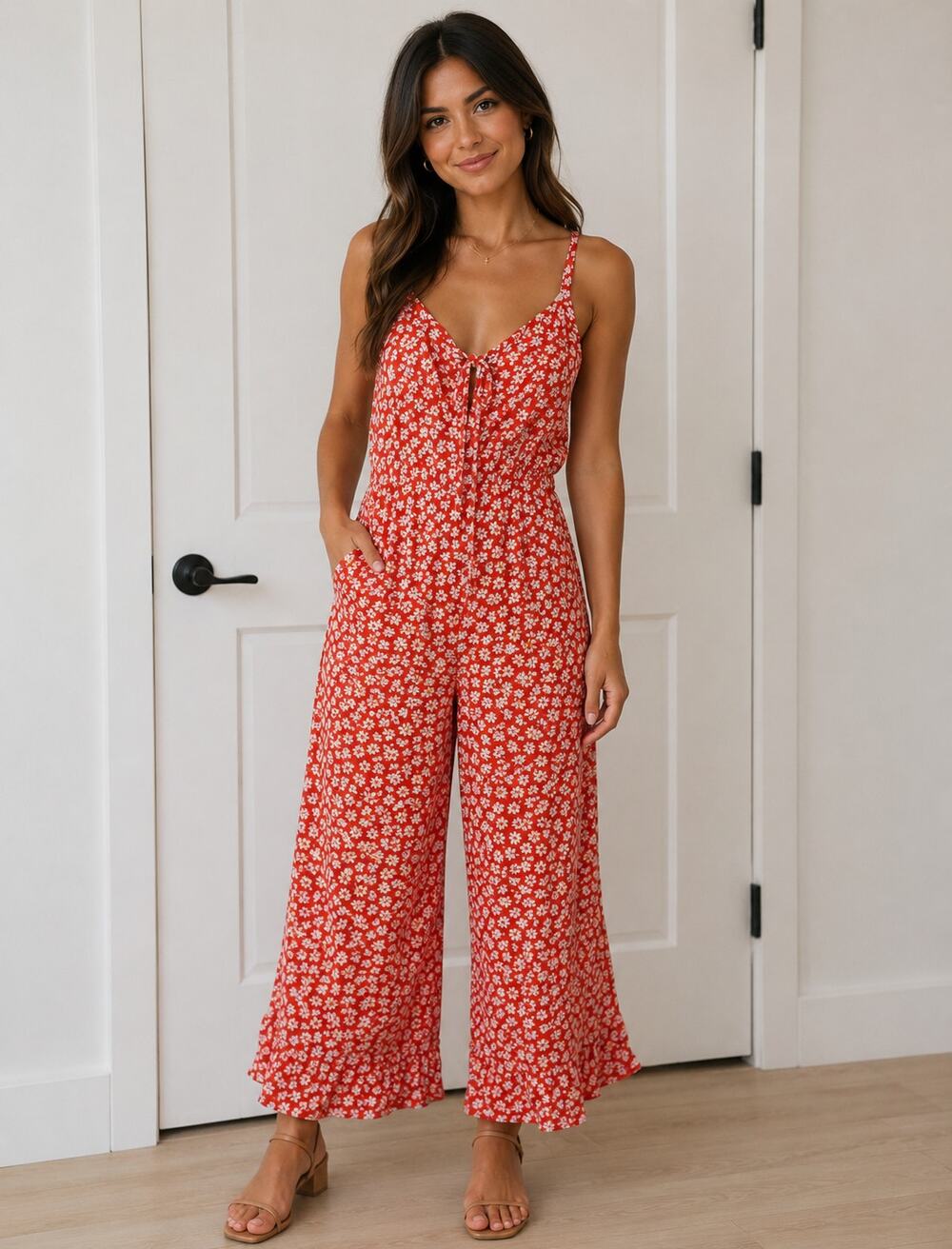 Old Navy pink Daisy/floral jumpsuit XS